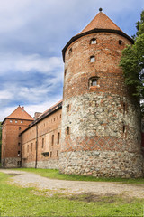 Fototapeta na wymiar Atrakcje turystyczne Polski. Bytów Stare Miasto z gotyckim zamku.
