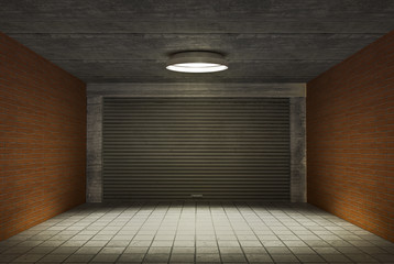 interno garage vuoto