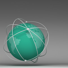 3d globe connections network design