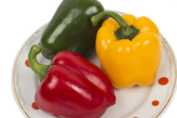 vegetable on the white background