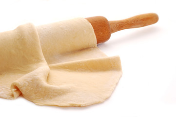 dough and rolling pin