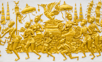 Thai painting art wall
