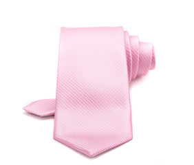 pink tie isolated