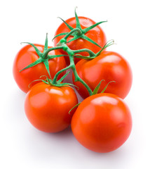Cherry tomatoes on branch