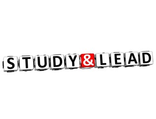 3D Study And Lead Button Click Here Block Text