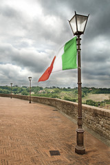 Bandiera d'italia terrazza italiana