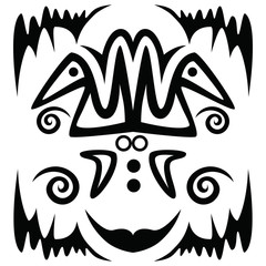 tattoo graphic of face