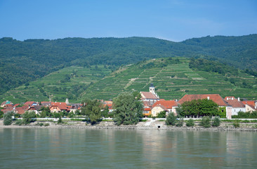 Fototapeta na wymiar w Dolinie Wachau nad Dunajem koło Aggsbach najbliższą Dürnstein