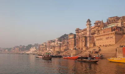 Fotobehang Holy city of Varanasi, India © javarman