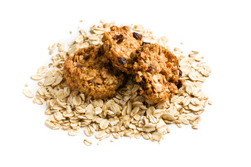 homemade cookie with oat flakes