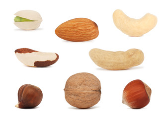 Nuts set (isolated)