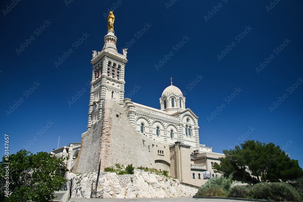 Wall mural notre dame de la garde à marseille