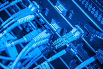 network cables connected to router