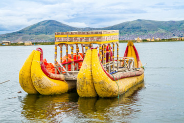 The floating and tourist Islands of lake Titicaca