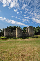 Fototapeta na wymiar stare ruiny zamku w letni dzień