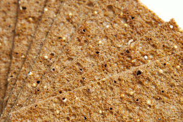 Pile of Whole Grain Healthy Crackers