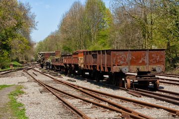 Fototapeta na wymiar Abandonend Train set