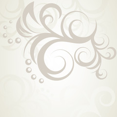 Greeting wedding card with floral elements