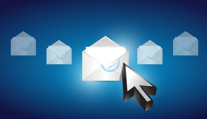 email envelope correspondence selected