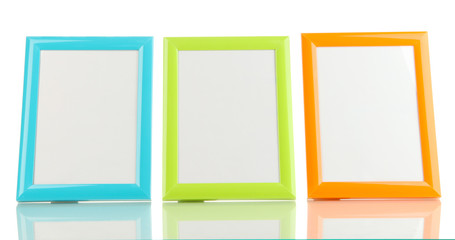 Fototapeta na wymiar Colorful photo frames isolated on white
