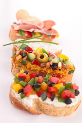 assortment of bruschettas