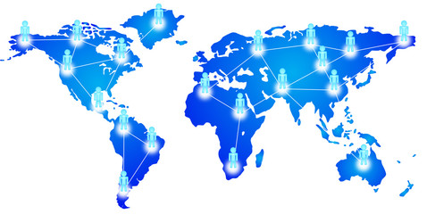 illustration of business network