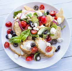 Middle Eastern Bread Salad with Chicken