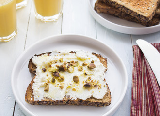 Ricotta Pistachio Toast