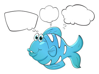 A blue fish with empty callouts