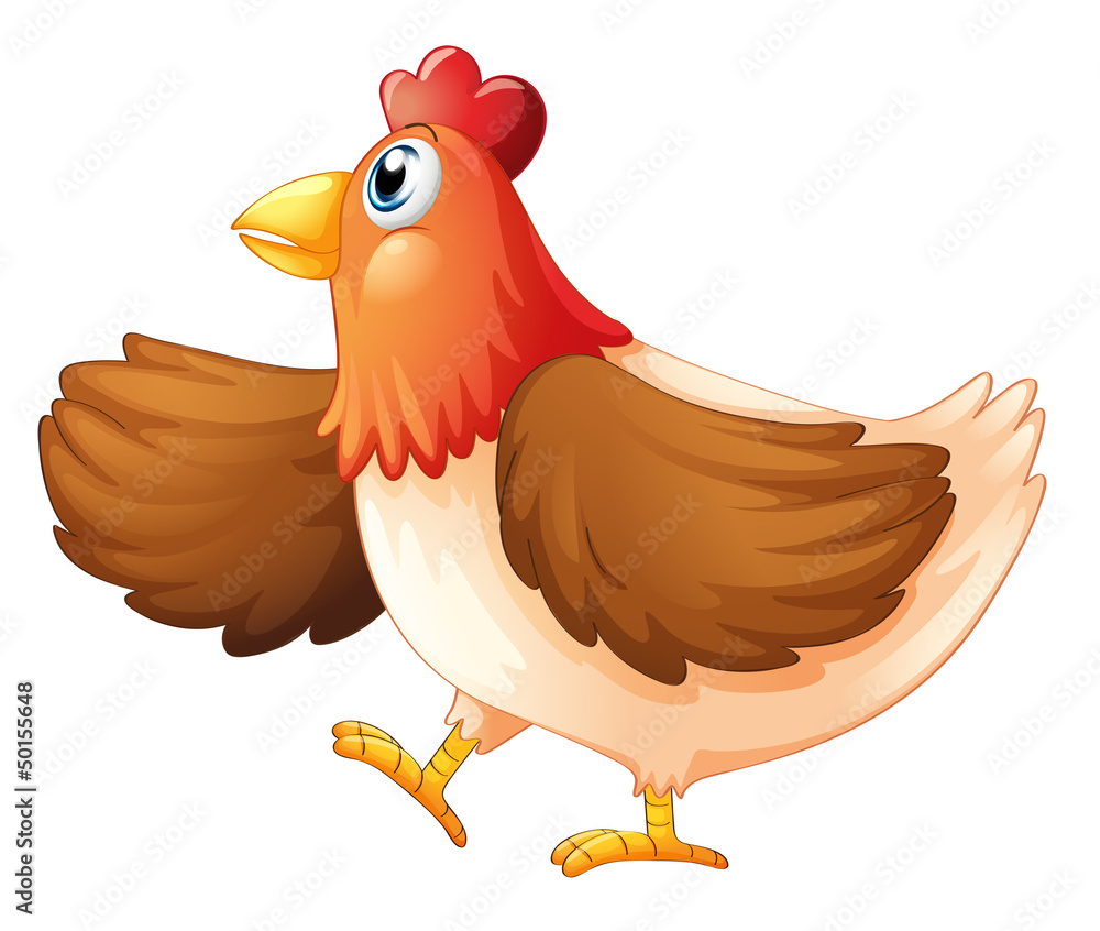 Sticker a female chicken