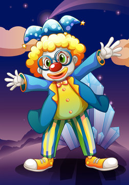 A clown in the middle of the night