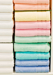 colorful clean bath towels