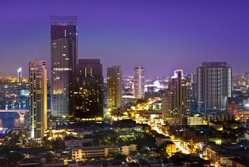 Fototapeta na wymiar Modern Urban City Skyline, Bangkok, Thailand