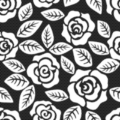 Seamless lace - flower rose pattern