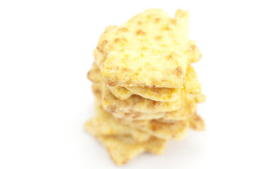 Cookies in the form of a house isolated on white