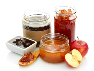 tasty homemade jam, isolated on white