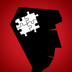 puzzle piece in head