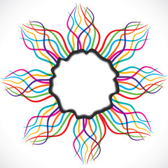 colorful strip round label