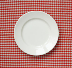 White ceramic plate.