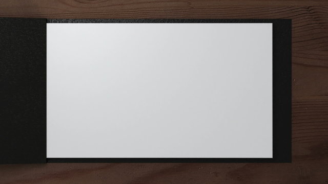 opening notepad with turning pages, 3d animation
