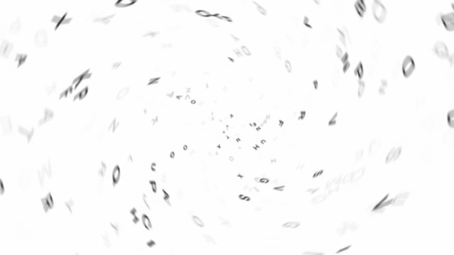 Letters vortex background
