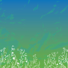 Fototapeta na wymiar field with grass and flowers