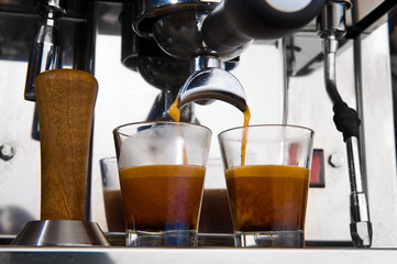espresso in glassware