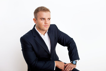 businessman sitting relaxed