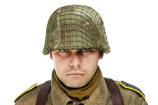 Close up portrait of soldier
