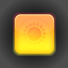 Sunny app icon. Vector design element