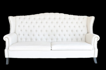 Fabric white armchair