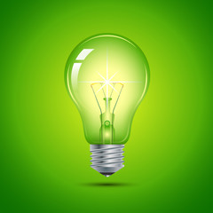 Green Light Bulb