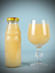 GUAVA JUICE IN BOTTLE AND GLASS