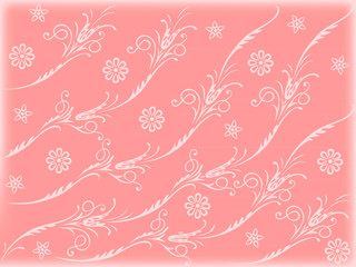 Background swirling decorative floral and plants elements